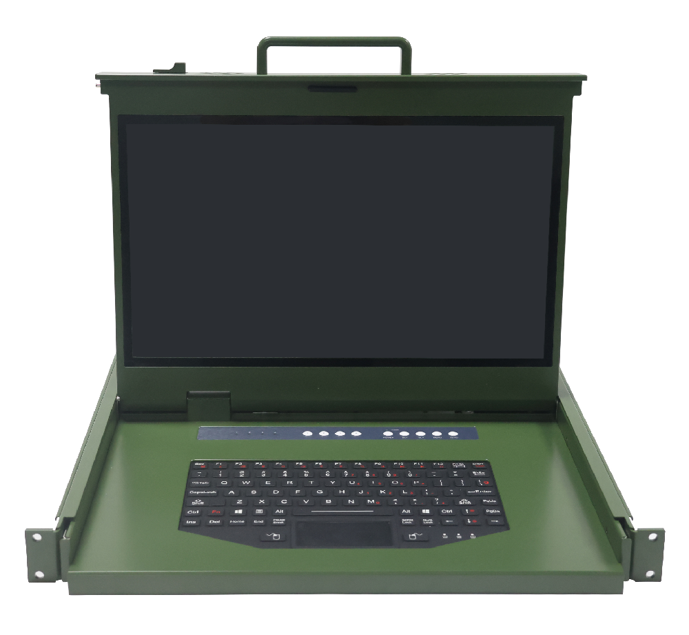 17.3寸4口KVM顯示器（全加固綠）